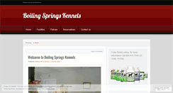 Desktop Screenshot of boilingspringskennels.com